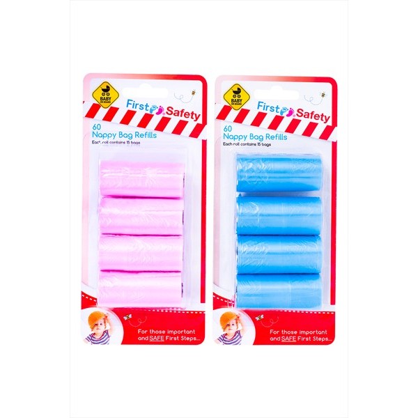 Refill Nappy Bag Rolls Two Assorted Colours FS722