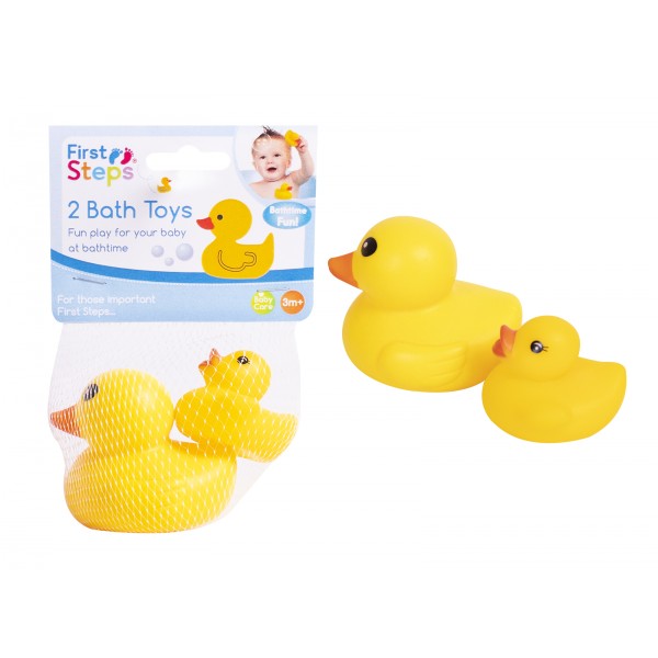 Pack of Two Vinyl Duck Bath Toys