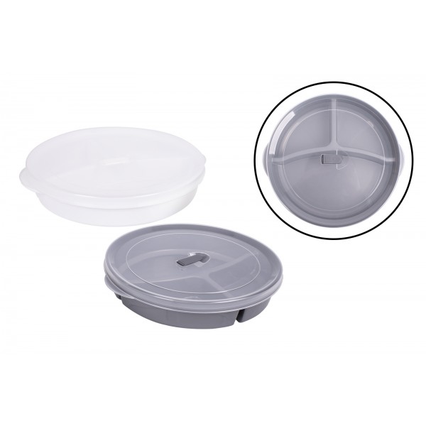 RSW 3 SECTION FOOD STORAGE WITH VENT 23CM 2 COLOURS