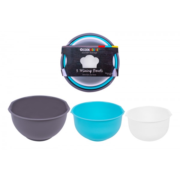 CookHouse COOKHOUSE  PIECE MIXING BOWL SET IN 3 COLOURS