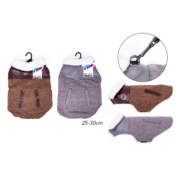 World of pets SMALL DOG COAT WITH COLLAR 2 ASSORTED COLOURS