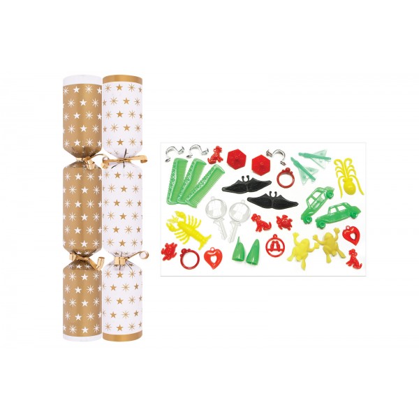 RSW Christmas 100 X 10" Gold Star Crackers