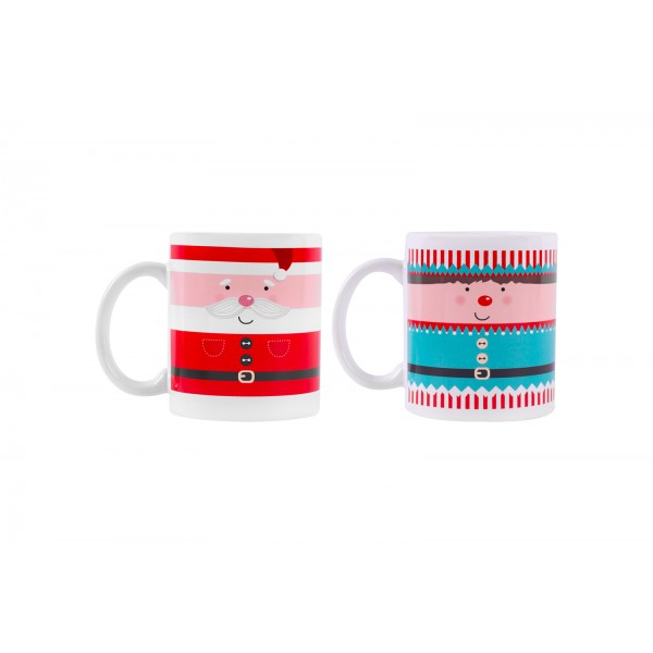 RSW Christmas Santa & Elf Mug 2 Assorted Designs