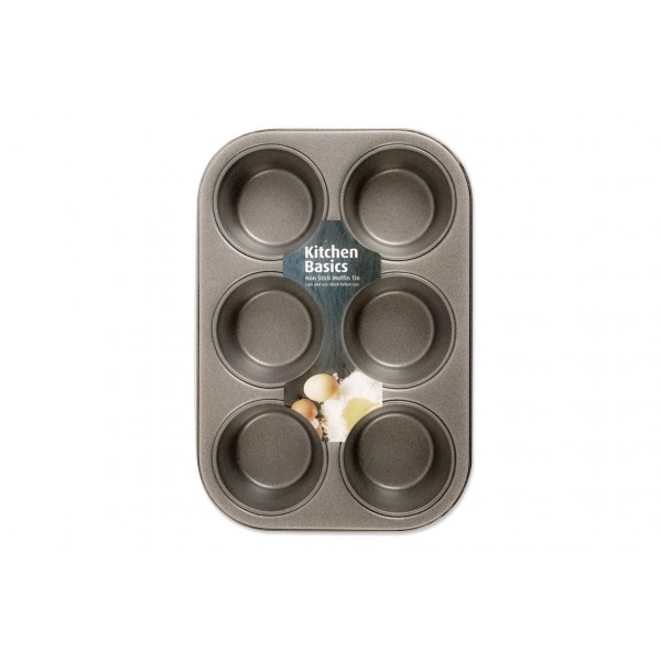 NON-STICK 6 CUP DEEP MUFFIN TRAY