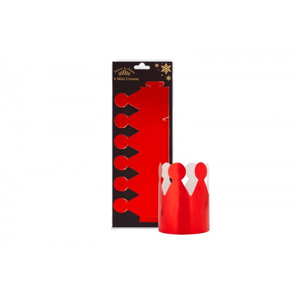 PARTY CROWN RED FOIL 6 PACK