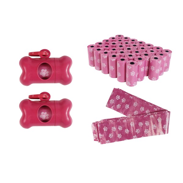 680 CLEANUP BAGS W2 HOLDERS PINK