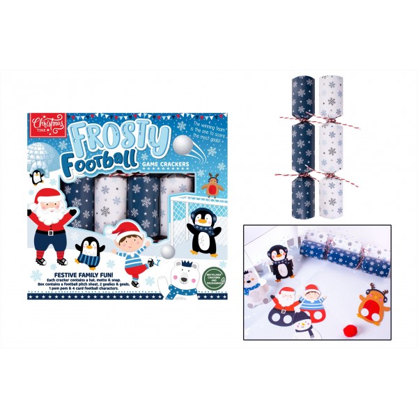 RSW Christmas 6 X 9" Frosty Football Game Crackers