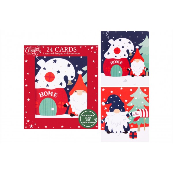 RSW Christmas 24 Pack Mini Gonk Christmas Cards