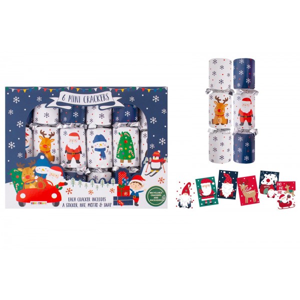 RSW Christmas 6 Mini Santa & Friends 6" Crackers