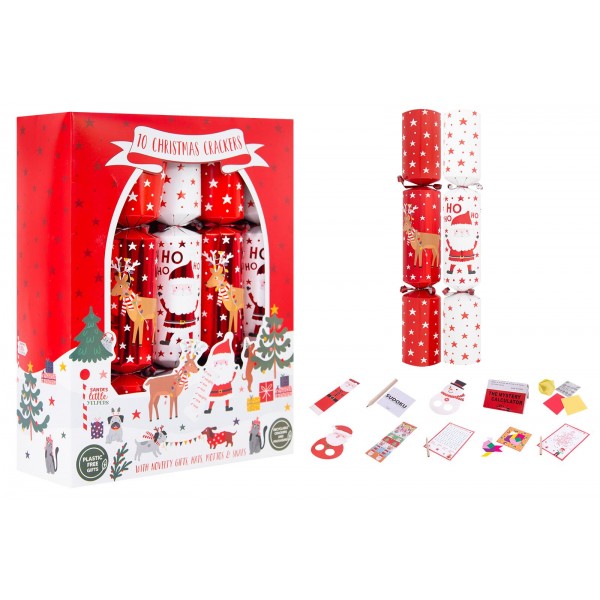 RSW Christmas 10 Family Santa & Yelpers 12" Crackers