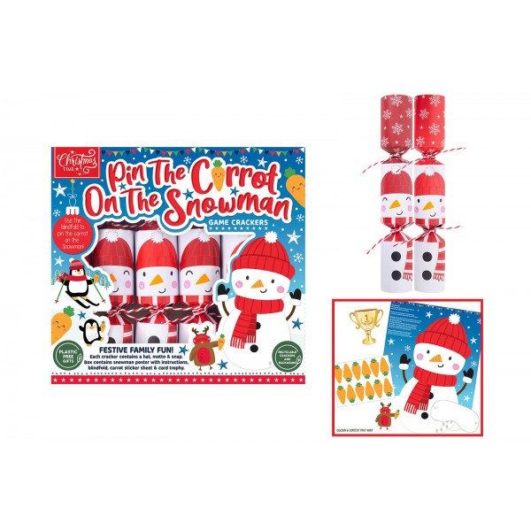 RSW Christmas 6 Pin The Carrot  9" Crackers