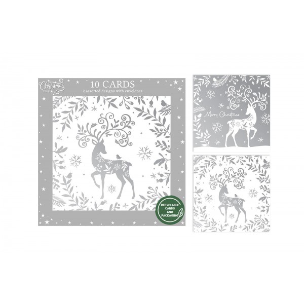 RSW Christmas 10 Pack Cards Reindeer Design