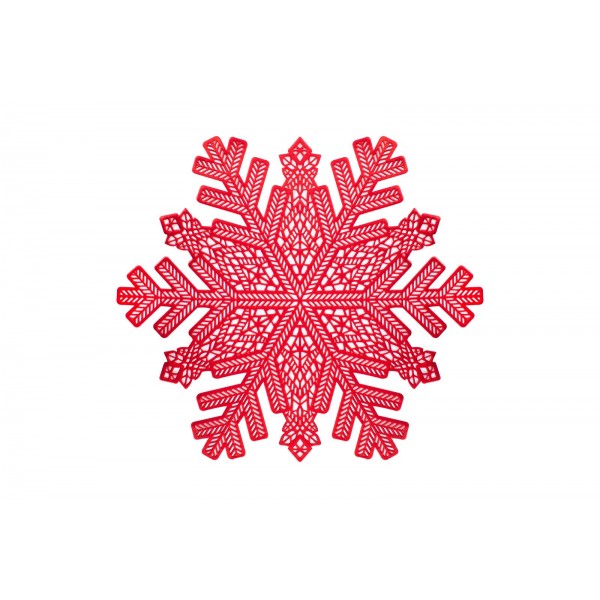 Harvey & Mason Set Of 2 Red Snowflake Placemats