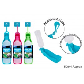 FOLDING WATER BOTTLE 500ML 3 ASSORTED COLOURS
