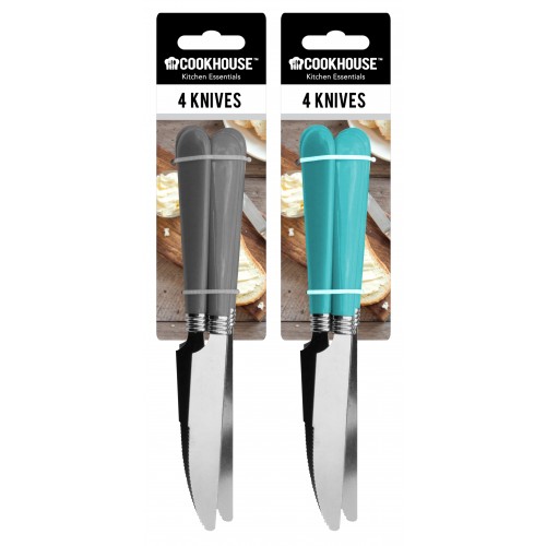 CookHouse KNIVES 4 PACK 2 ASSORTED COLOURS