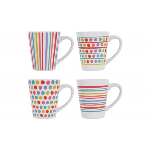 Mad About Mugs Spot & Stripe Mug 11oz 4 Assorted Designs