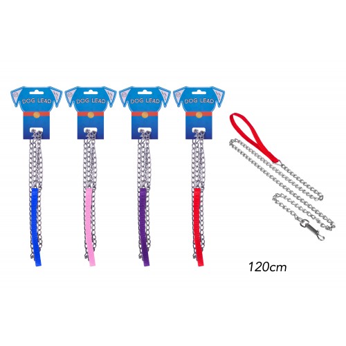 World of pets DOG CHAIN LEAD 1.2M 4 ASSORTED COLOURS