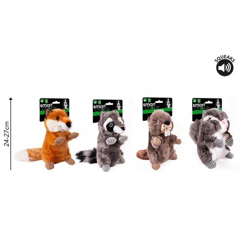 Smart Choice Squeaky Plush Woodland Animal Dog Toy