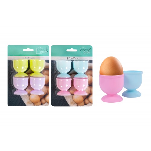 Coco & Gray EGG CUP SET OF 4 2 ASSORTED COLOURS
