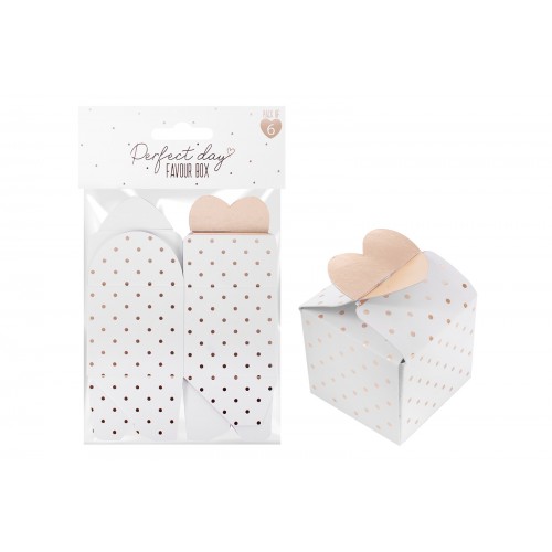 Perfect Day Gold Foil Favour Boxes 6 Pack