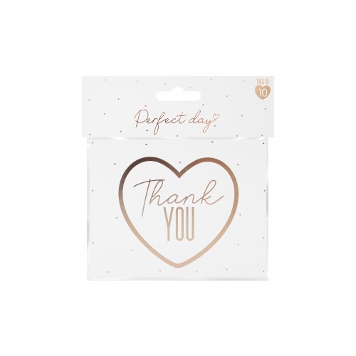 Perfect Day Gold Foil Thank You Cards  With Envelopes 10 Pack
