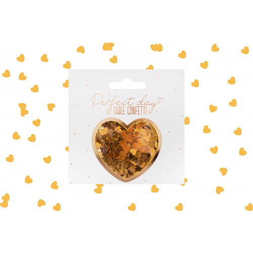 Perfect Day Gold Foil Heart Shape Table Confetti