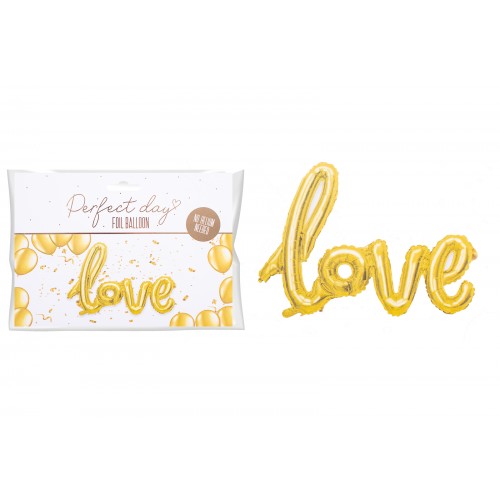 Perfect Day Love Gold Foil Balloon 45x55cm