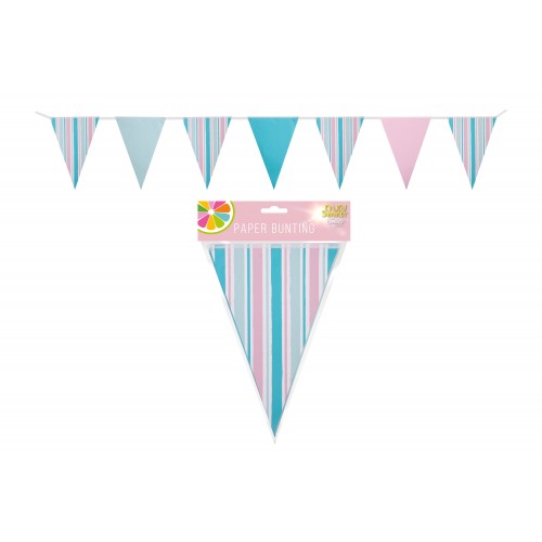 Bello Paper Bunting 3m 4 Assorted Colours