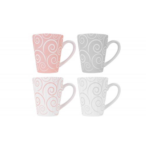 Mad About Mugs Swirl Design Mug 11oz 4 Assorted Colours
