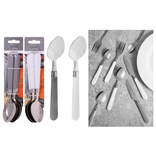 Coco & Gray Spoons 4 Pack 2 Assorted Colours