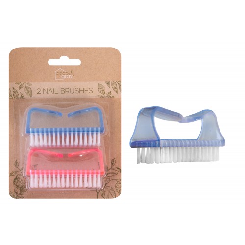 Coco & Gray Nail Brush 2 Pack 2 Assorted Colours