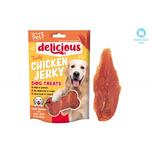 World of pets Delicious Chicken Jerky 3 Pack