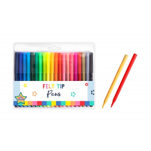 Oodles Felt Tip Pens 20 Pack 20 Assorted Colours