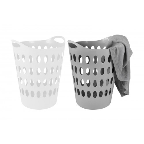 RSW Flexi Laundry Basket 56x42x41cm Grey