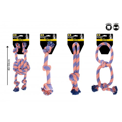Smart Choice Large Rope Tug Dog Toy 4 Assorted Designs