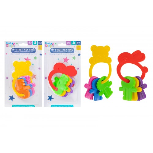 First Steps First Key Ring Teddy/rabbit Assorted