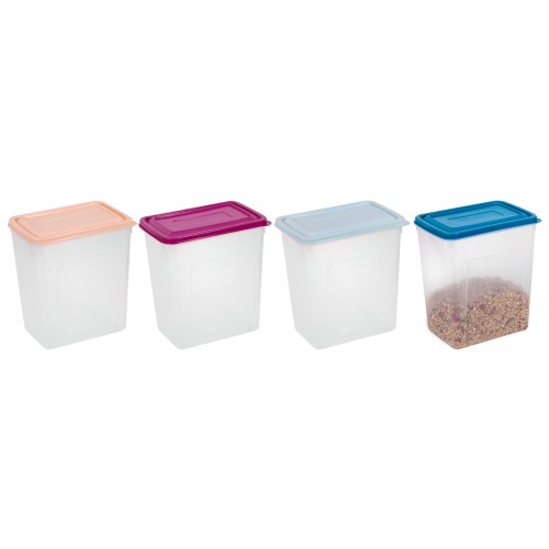 Living Colour Tall Food Storage Box 6ltr 4 Assorted Colours