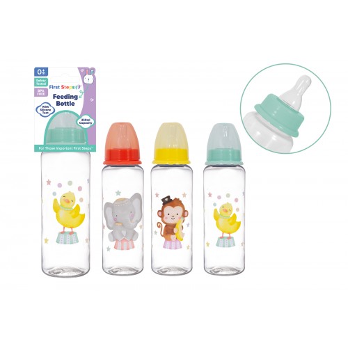 First Steps  Baby Feeding Bottle  250ml 3 Assorted Designs