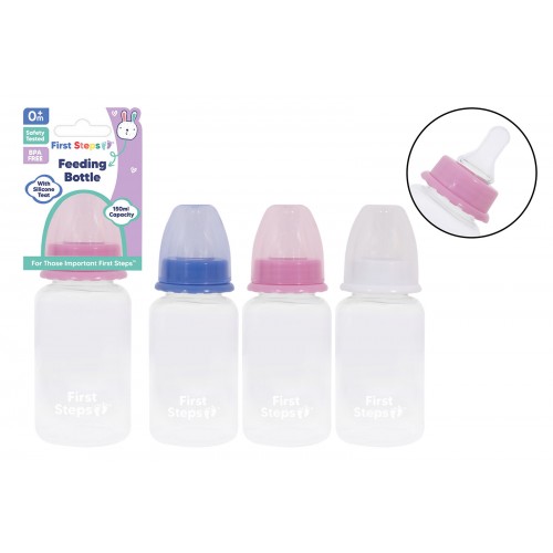 First Steps New Born Baby Bottle 150ml 3 Assorted