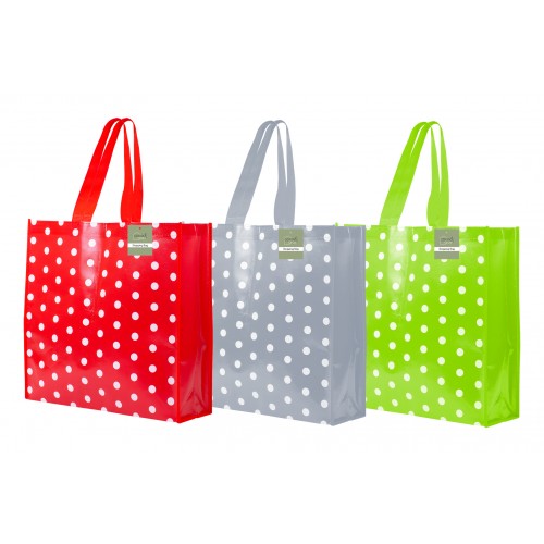 Coco & Gray Polka Dot Shopping Bag 3 Assorted Colours