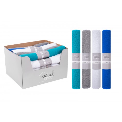 Coco & Gray Microfibre Cloth 30x30cm 4 col Pack 3
