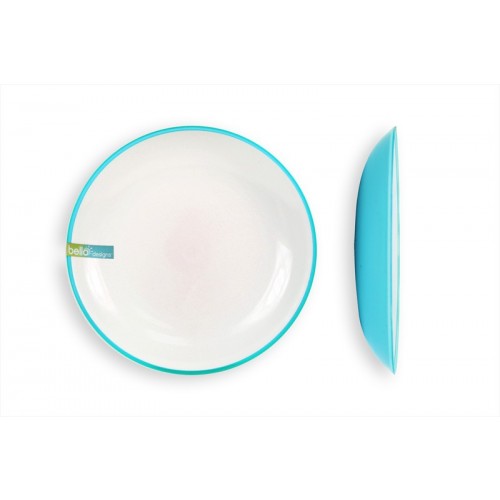 Bello 2 TONE BLUE/WHITE LARGE DINNER PLATE