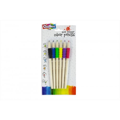 Oodles SOFT GRIPPER COLOURING PENCILS  8 PACK