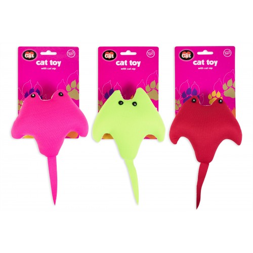 World of pets CAT TOY WITH BELL & CATNIP-3 COLOURS