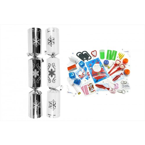 RSW Christmas 50 X 11" CHRISTMAS CATERING CRACKERS WHITE/SILVER