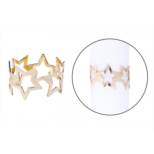 Harvey & Mason Gold Napkin Ring Star Design
