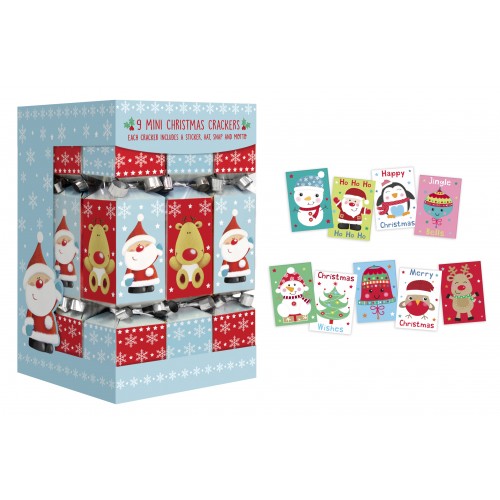 RSW Christmas 9 Mini Santa & Reindeer Crackers