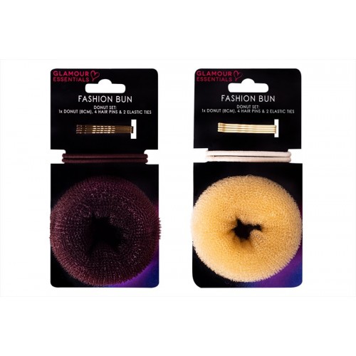 Glamour Essentials HAIR DONUT SET 2 ASSORTED COLOURS