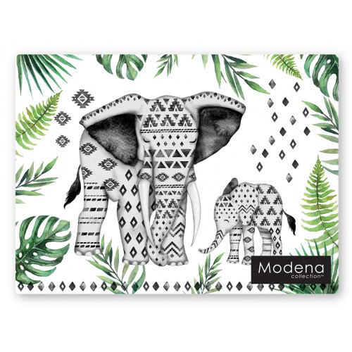 PACK OF FOUR ELEPHANT PLACEMATS 29X21.5CM