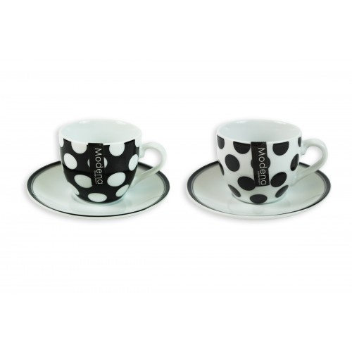 Modena ESPRESSO CUP AND SAUCER 90ml COUPE SHAPE